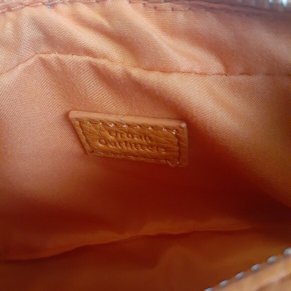 2 PC URBAN OUTFITTERS PURSE PEBBLED LEATHER ORANGE HANDBAG BUCKLE STRAP & WALLET - Picture 4 of 6